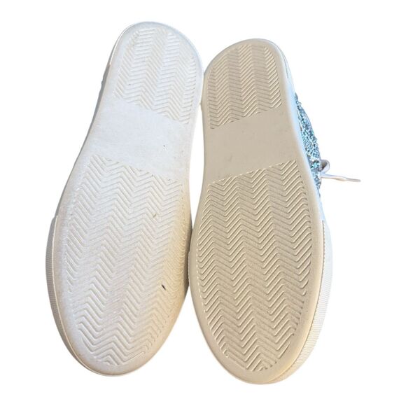 Betsey Johnson Rhinestone Sneakers Women Shoes Sz 9 Lenon White Silver Sparkle - Picture 8 of 12